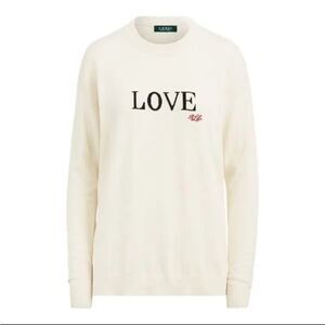 Ralph Lauren LRL Dream Blend Lightweight Sweater Love Size Small Petite NWOT